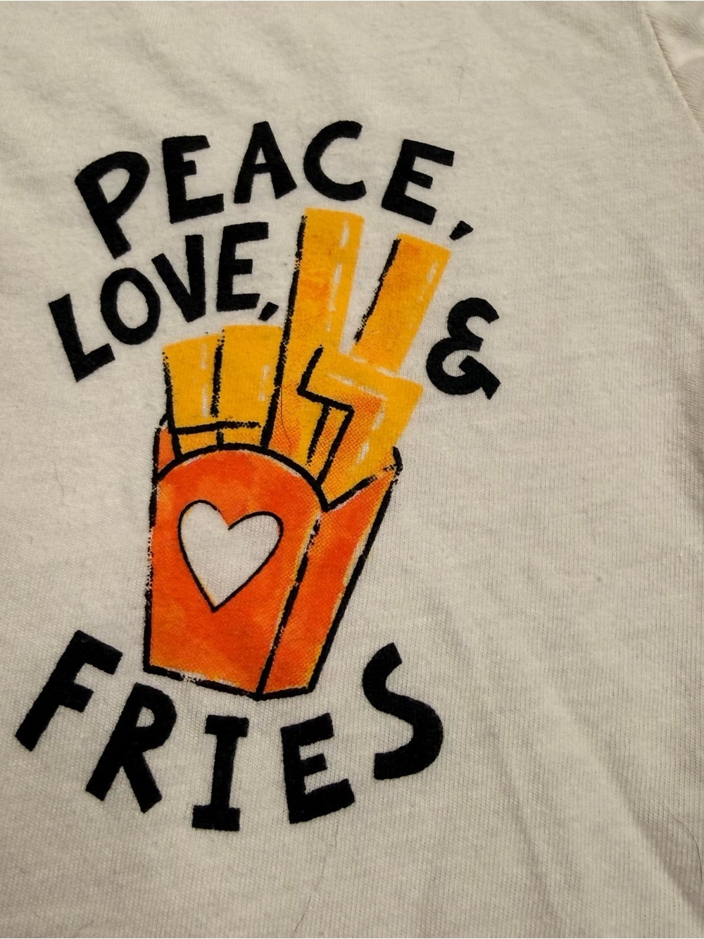 π₯ Closet Sale β 3 for $25 / 5 for $40 - Old Navy White Tee with Fries Graphic - Picture 2 of 4